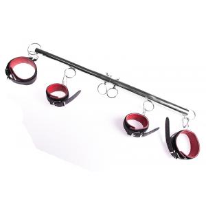 Adjustable Spreaderbar with 4 Cuffs - Red